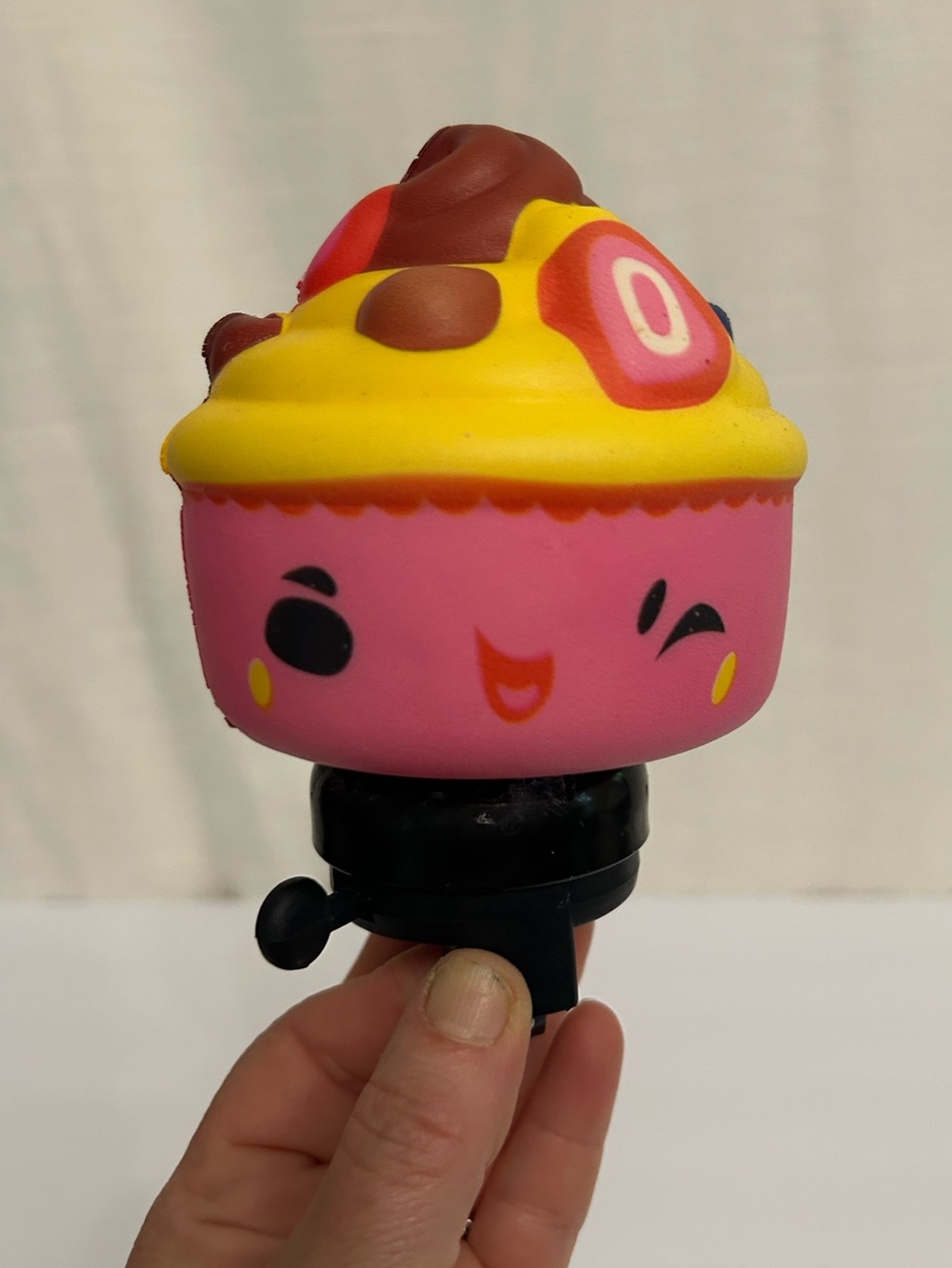 Bike Bell NWT With‎ Upcycled Squishy X Large Cupcake Toy